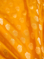 Handwoven Mustard Yellow Banarasi Katan Silk Saree