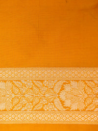 Handwoven Mustard Yellow Banarasi Katan Silk Saree