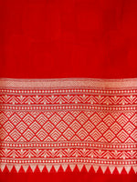 Handwoven Red Banarasi Katan Silk Saree