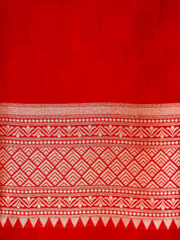 Handwoven Red Banarasi Katan Silk Saree