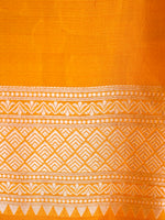 Handwoven Mustard Yellow Banarasi Katan Silk Saree