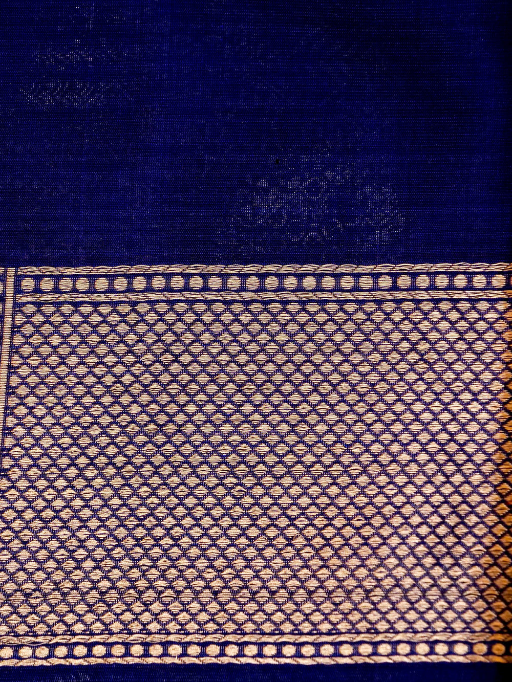 Handwoven Blue Banarasi Katan Silk Saree