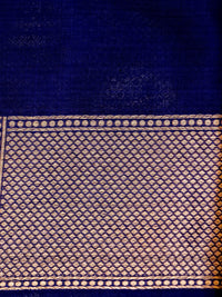 Handwoven Blue Banarasi Katan Silk Saree