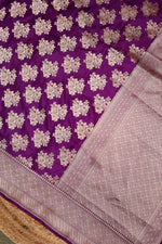Handwoven Purple Banarasi Katan Silk Saree