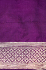 Handwoven Purple Banarasi Katan Silk Saree