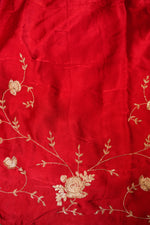 Designer Red Crepe Silk Saree