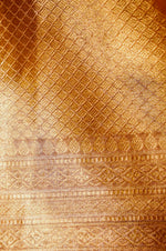 Handwoven Golden Banarasi Tissue Silk Saree
