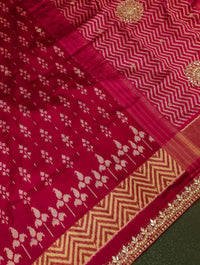 Designer Rani Pink Katan Silk Saree