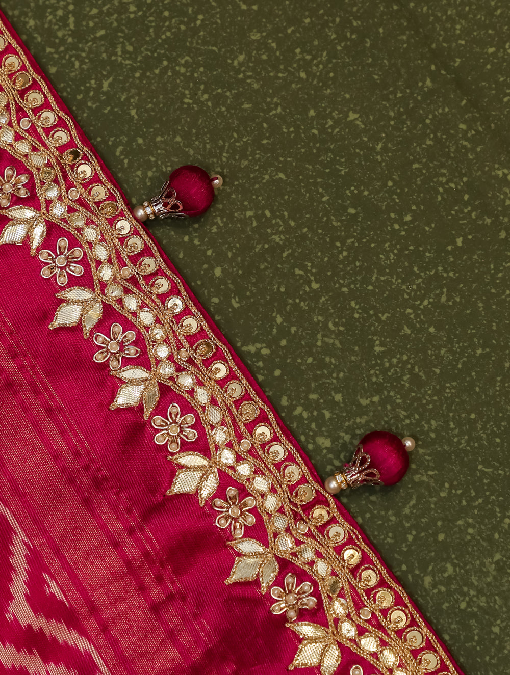 Designer Rani Pink Katan Silk Saree