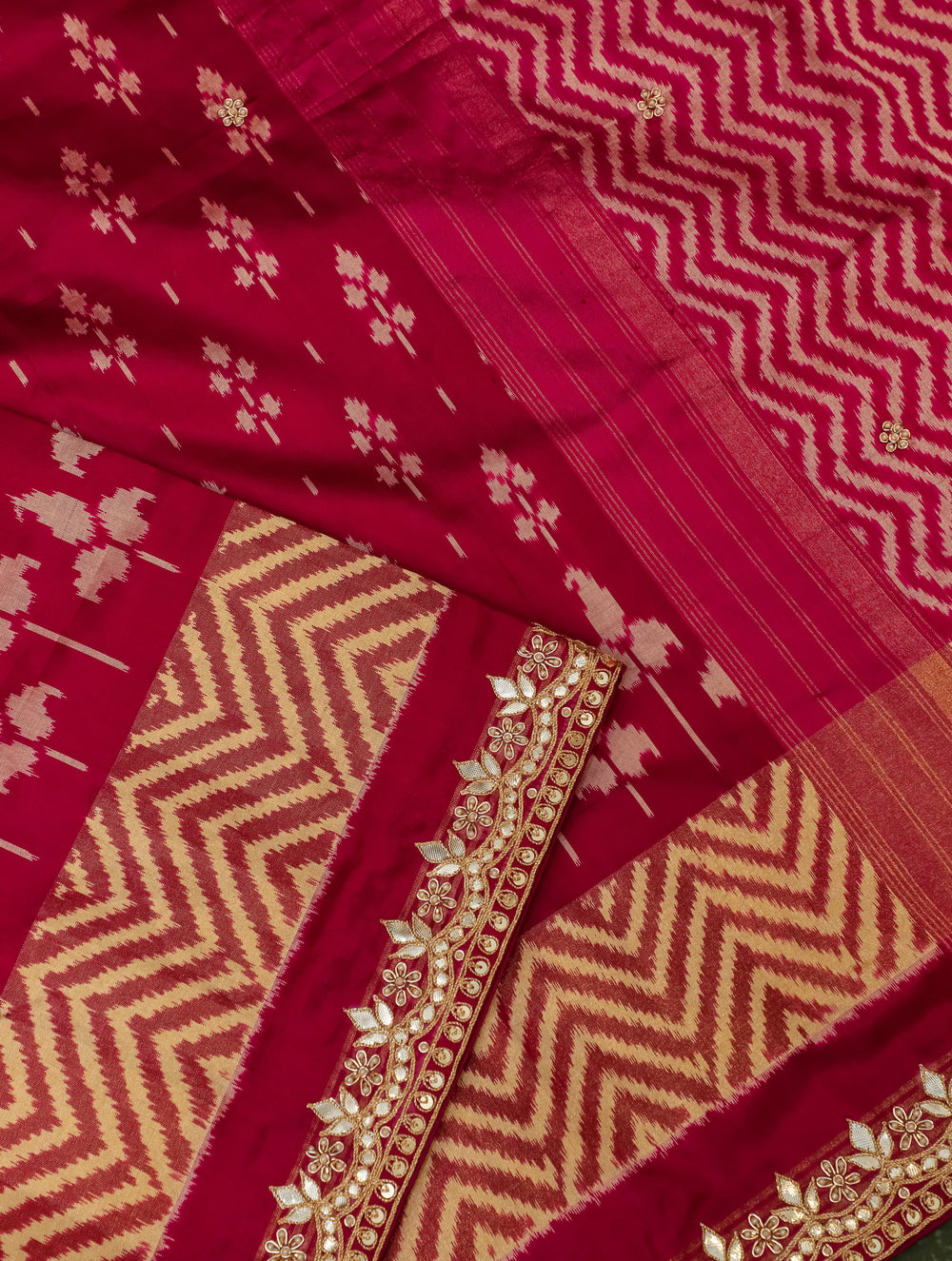 Designer Rani Pink Katan Silk Saree