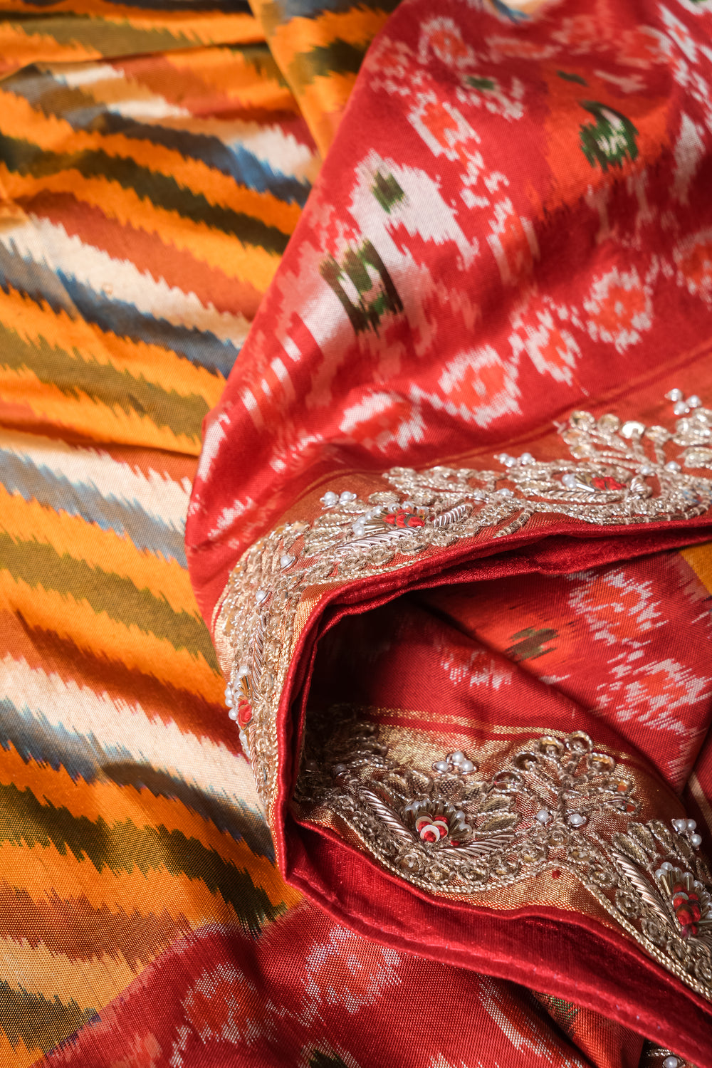 Handwoven Multi Banarasi Katan Silk Saree