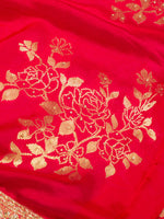 Red Banarasi Bridal Katan Silk Saree