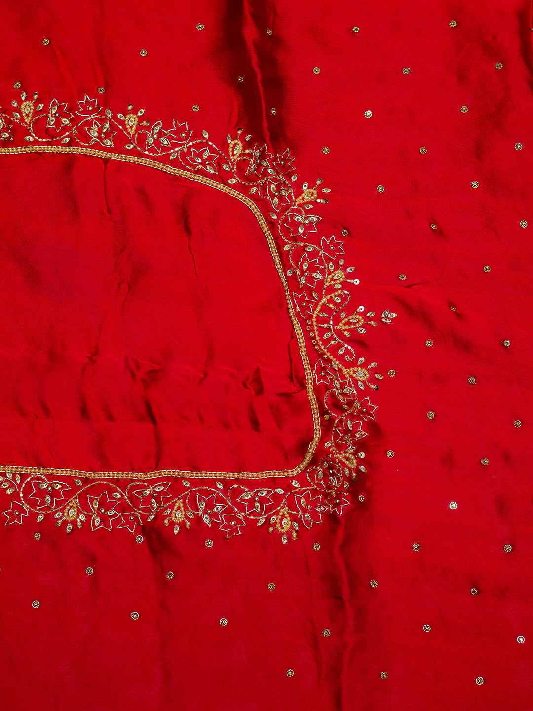 Red Banarasi Bridal Katan Silk Saree