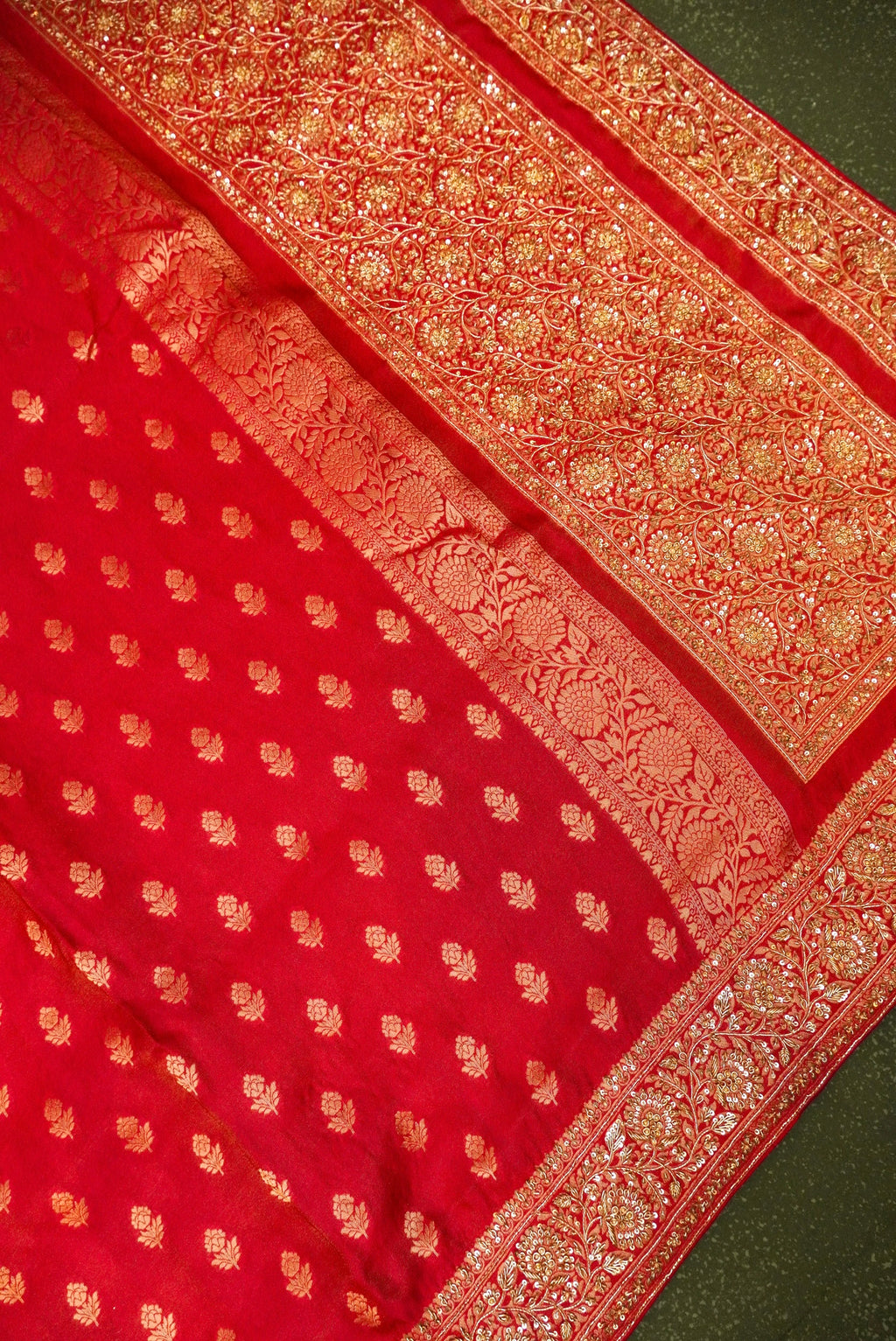 Designer Pink Katan Silk Saree