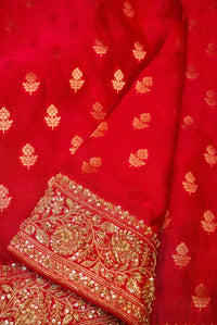 Designer Pink Katan Silk Saree