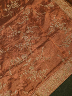 Designer Rust Tissue Silk Saree