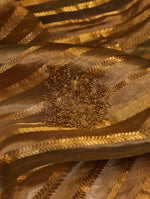 Designer Rose Gold Tissue Silk Saree