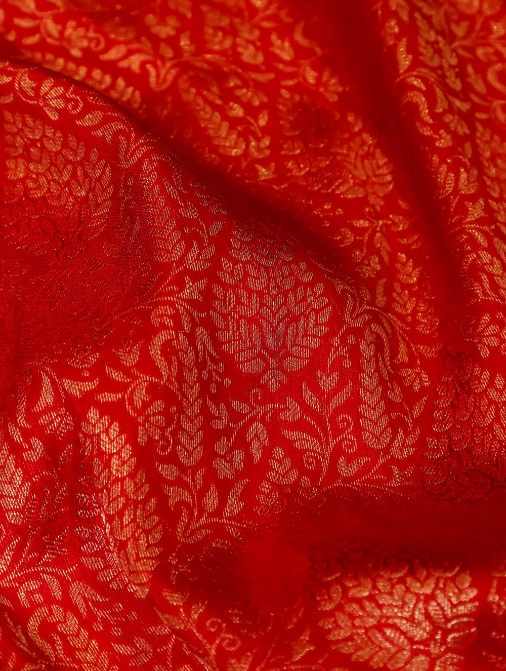 Designer Red Katan Silk Saree