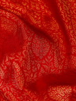 Designer Red Katan Silk Saree