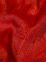 Designer Red Katan Silk Saree