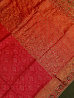 Designer Red Katan Silk Saree