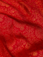 Designer Red Katan Silk Saree