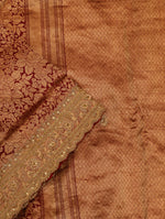 Designer Coffee Brown  Katan Silk Saree