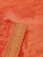 Designer Red  Katan Silk Saree