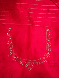 Designer Pink Katan Silk Saree