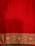 Designer Red Katan Silk Saree