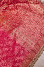 Designer Red Bridal Katan Silk Saree