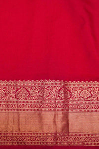 Designer Red Bridal Katan Silk Saree