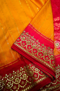 Designer Mustard Yellow South Silk Saree