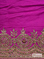 Handwoven Magenta Banarasi Katan Soft Silk Saree