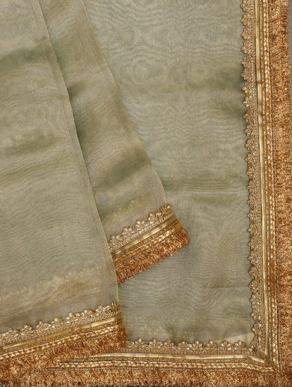 Handwoven Powder Blue Banarasi Organza Saree