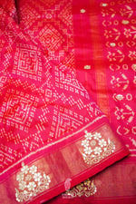 Handwoven Pink Banarasi Katan Silk Saree