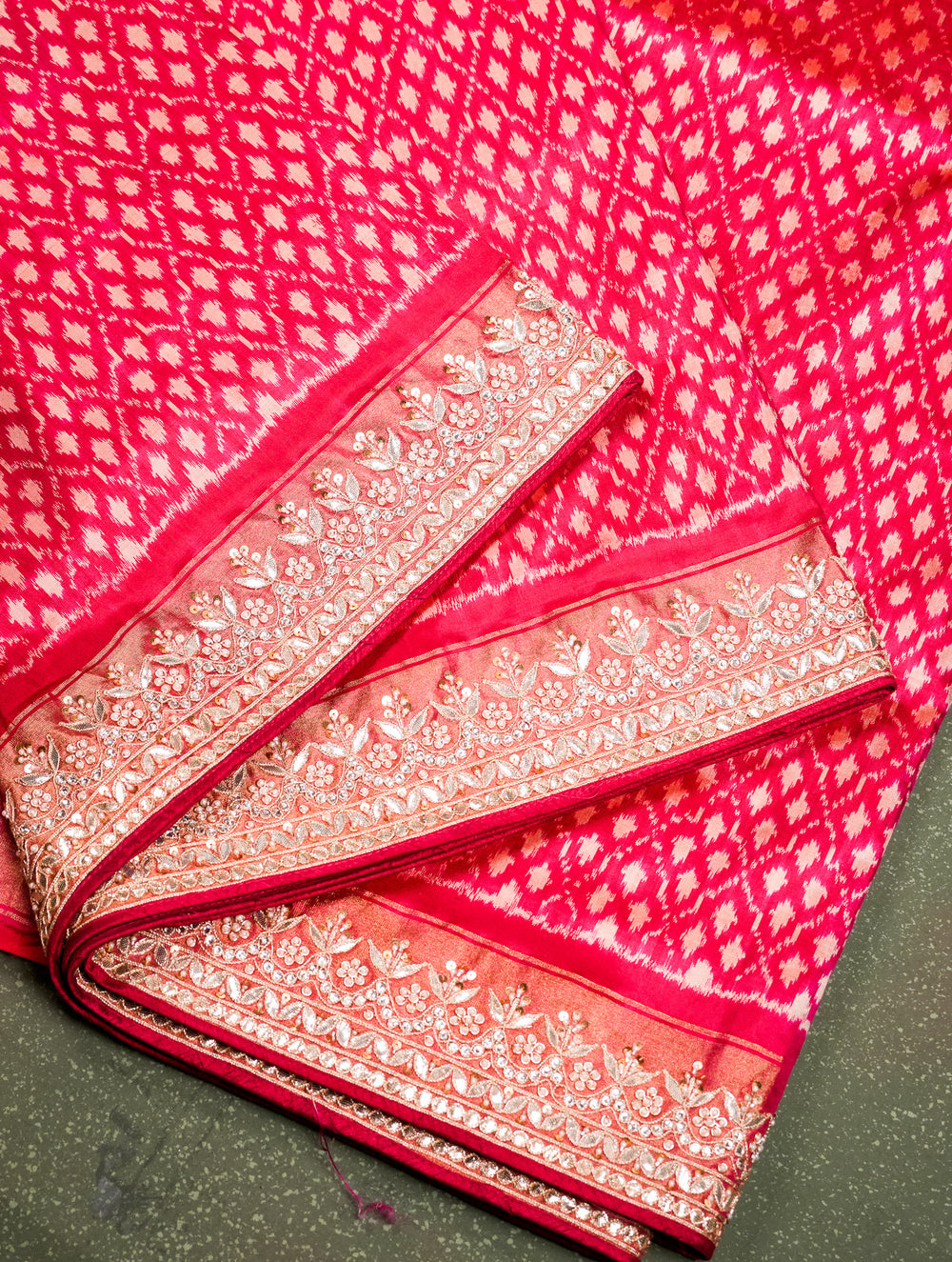 Designer Rani Pink Katan Silk Saree