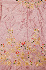 Designer Pink Organza Silk Saree