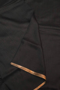 Handwoven Black Banarasi Tussar Silk Saree