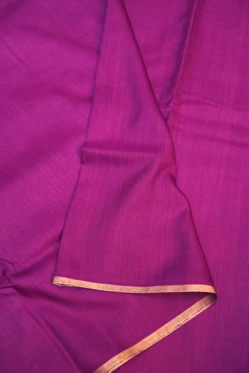Handwoven Purple Banarasi Tussar Silk Saree