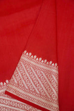 Handwoven Red Banarasi Crepe Georgette Silk Saree