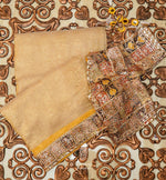 Handwoven Golden Banarasi Kora Tissue Silk Saree