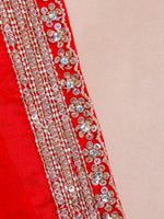 Designer Red Organza Silk Saree