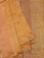 Designer Peach Tissue Silk Saree