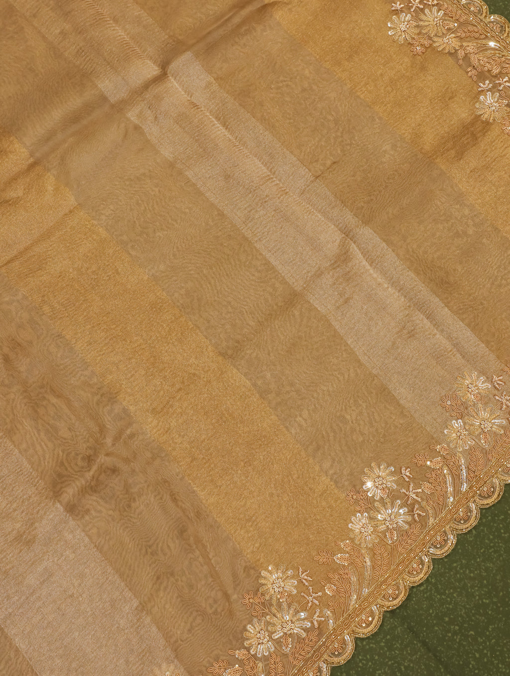 Designer Golden Tissue Silk Saree