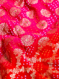 Designer Reddish Pink Khaddi Silk Saree