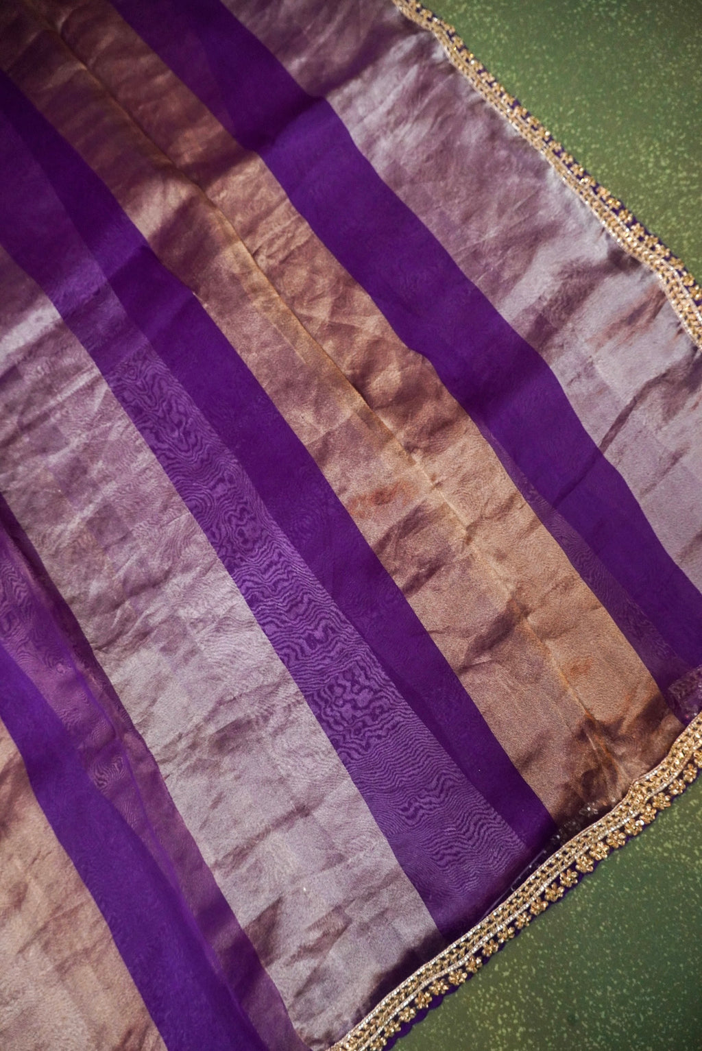 Designer Purple Tissue Silk Saree