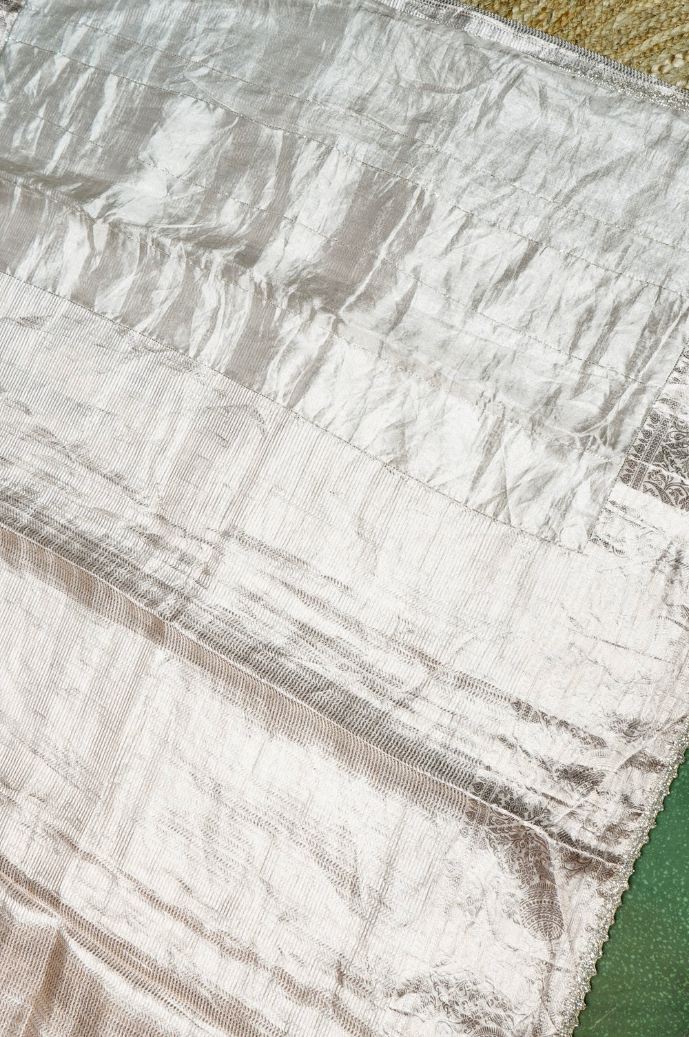 Handwoven Gold Banarasi Tissue Silk Saree