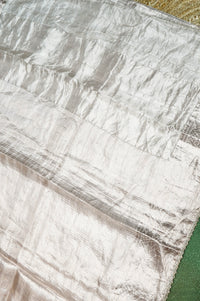 Handwoven Gold Banarasi Tissue Silk Saree