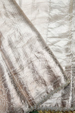 Handwoven Gold Banarasi Tissue Silk Saree